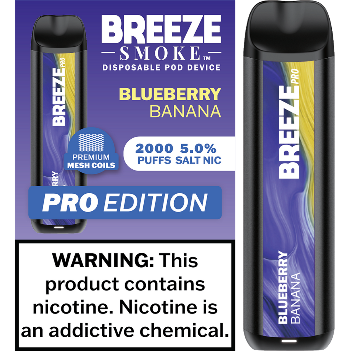 Breeze Smoke Pro 2000 Blueberry Banana