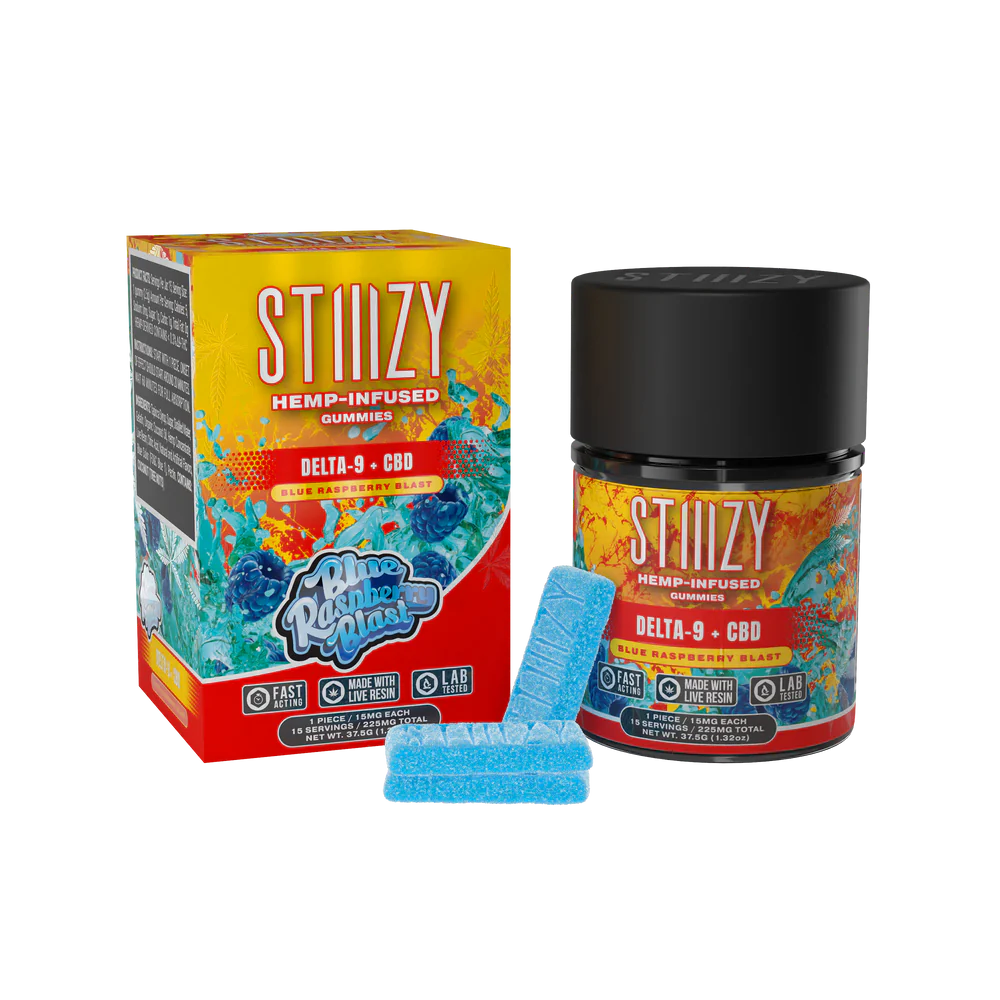 Stiiizy Delta 9 Hemp-Infused Gummies 15 MG Per Gummy(15 Count)