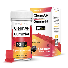 CleanAF Hemp-Derived Delta9 Gummies Raspberry Lemonade10MG Per Gummy(20 Count)