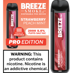 Breeze Smoke Pro 2000 Strawberry Peach Mint