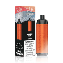 Al Fakher Crown Bar 8000 Peach Ice Disposable Vape