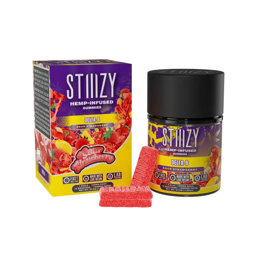 Stiiizy Delta 9 Hemp-Infused Gummies 15 MG Per Gummy(15 Count)