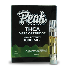 Peak THCA Vape Cartridges High Potency 1000 MG