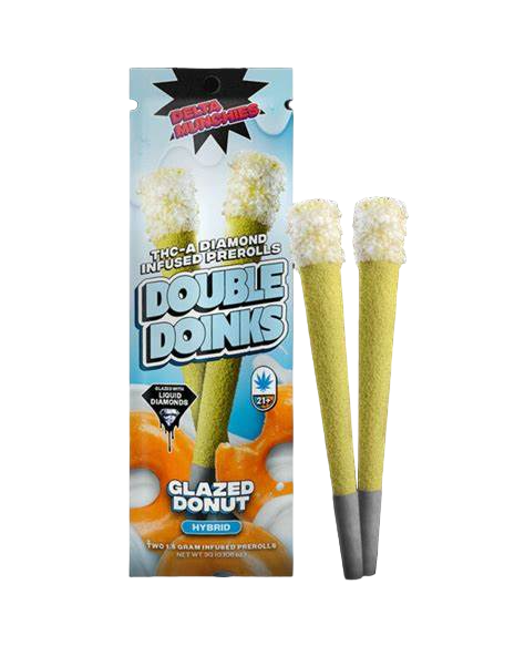 Delta Munchies Double Doinks THC-A Diamond Infused Prerolls