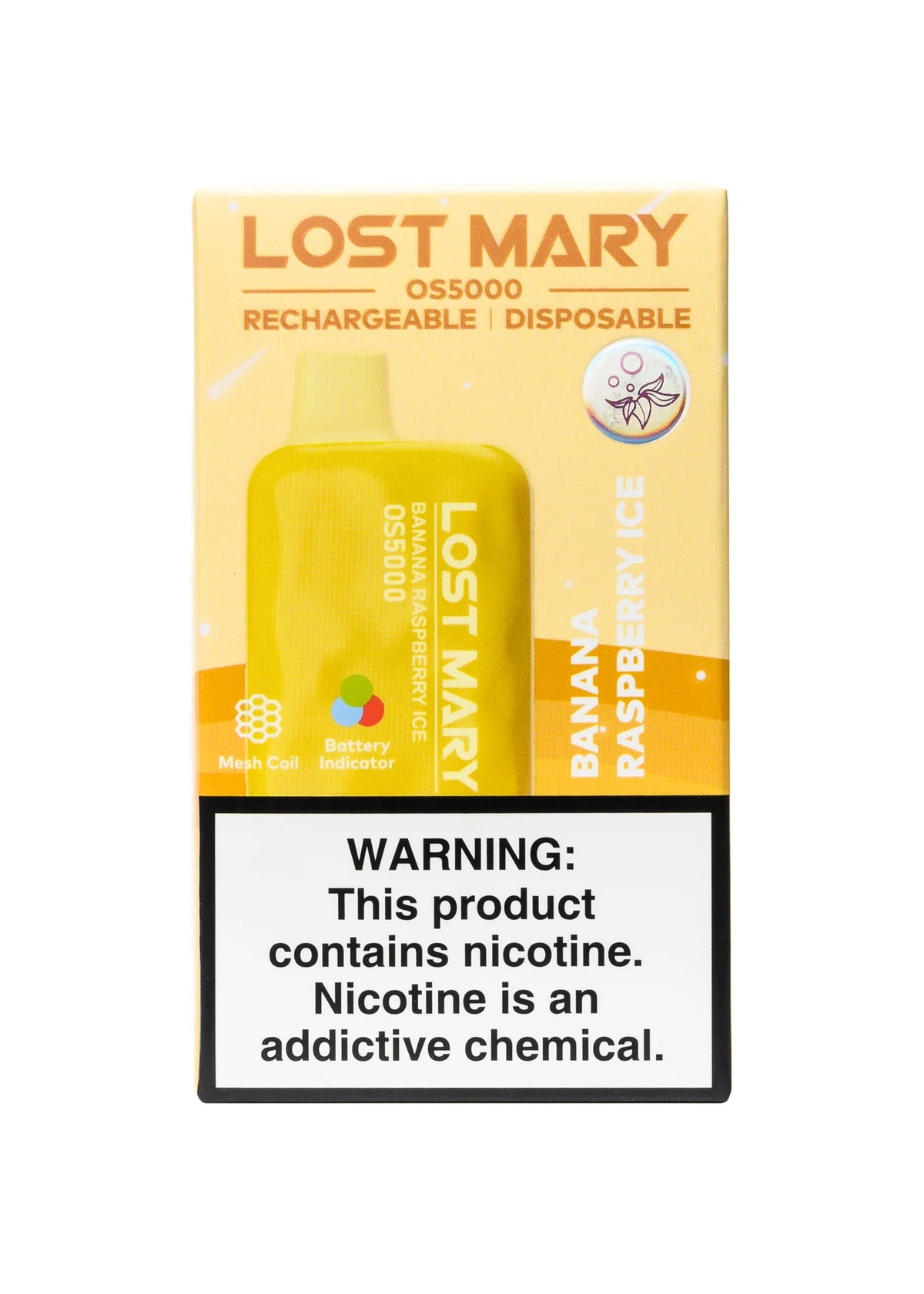 Lost Mary Vape Os5000 Banana Raspberry Ice